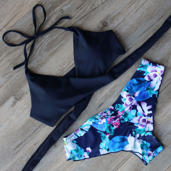 Tammie Criss Cross Floral Bikini Set